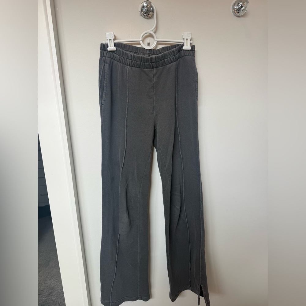Dark grey aerie wide leg sweatpants